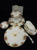 A quantity of Royal Albert "Old Country Roses" chinaware including a sauceboat and stand,