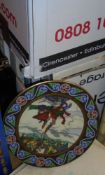 Two boxes containing various assorted boxed collector's plates to include Kaiser,