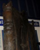 A collection of three 19th Century carved African hardwood funerary posts CONDITION