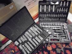 A 94 piece socket set and a 170 piece HSS drill set*