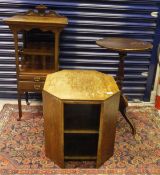 A 19th Century mahogany side table with magazine racking undertier above two drawers,