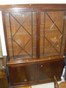 A Victorian mahogany bookcase cabinet,