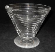 A Thomas Webb for Rembrandt Guild cut glass vase of conical form raised on a circular foot