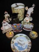 A collection of four Franklin porcelain figures by Tokutaro Tamai including "The Maiden of the