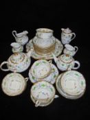 A New Chelsea "Nell Gwyn" pattern part tea service comprising tea pot, cream jug, milk jug,