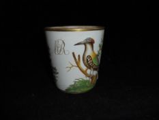 An early 19th Century pearl ware wedding cup or beaker,