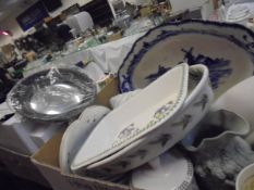 Two boxes containing assorted decorative china,