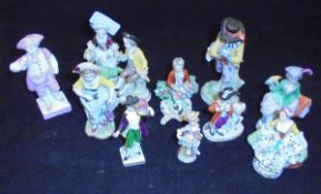 A collection of five Sitzendorf figures,