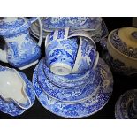 A collection of Copeland Spode's Italian blue and white wares to include tureen and cover,