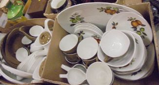 Four boxes of assorted china wares, etc,