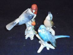 Two Karl Ens bird figures and one other similar CONDITION REPORTS Karl Ens figures