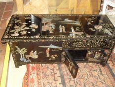 A 20th Century Chinese lacquered rectangular coffee table,