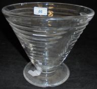 A Thomas Webb for Rembrandt Guild cut glass vase of conical form raised on a circular foot