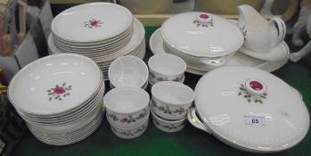 A Royal Doulton "Sweetheart Rose" pattern (H4936) part dinner service,