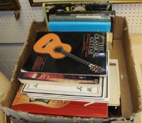 A box of various books including one volume STANLEY DOUBTFIRE "Make your own Classical Guitar",