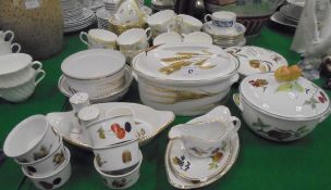 A quantity of various Royal Worcester "Evesham" pattern dinner wares including tureens,