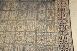 An Oriental silk carpet,
