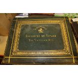 A green leather bound album "Souvenirs de Voyage Le Vatican, etc",