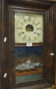 A 19th Century walnut cased American wall clock,