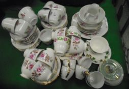 A collection of various tea wares to include Victoria china "Queen Anne", Colclough,