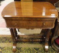 A late Victorian mahogany work table,