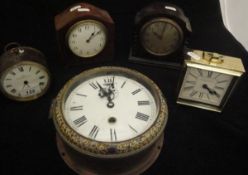 A 19th Century Continental brass cased wall dial,