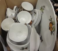 Four boxes of assorted china wares, etc,