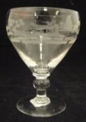 A Victorian engraved glass rummer,