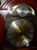 A modern mahogany cased long case clock,