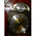 A modern mahogany cased long case clock,