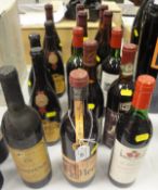 A collection of 15 various red wines to include Recioto della Valpolicella Amarone 1971 x 5 bottles,