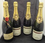 Louis Roederer Champagne Brut 1990, 750ml x 3 bottles, together with Moët & Chandon Champagne,