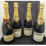 Louis Roederer Champagne Brut 1990, 750ml x 3 bottles, together with Moët & Chandon Champagne,