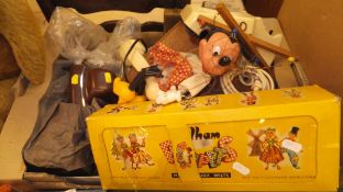 A Pelham puppet "S M MacBoozle" (boxed), another "Minnie Mouse" (un-boxed),