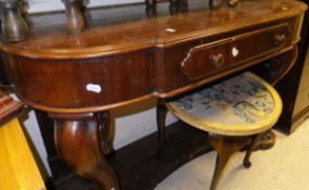 A Victorian mahogany Duchess dressing table, the plain top above a single drawer,