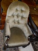 A William IV salon chair,