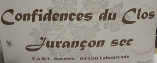 Confidence de Clos Jurançon Sec 2010, 750ml,