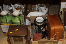Four boxes of assorted china wares, etc,