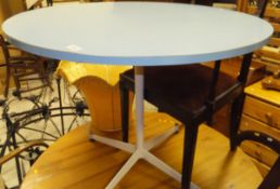 A mid 20th Century breakfast table with formica top,