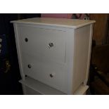 Two white painted chests of two drawers,