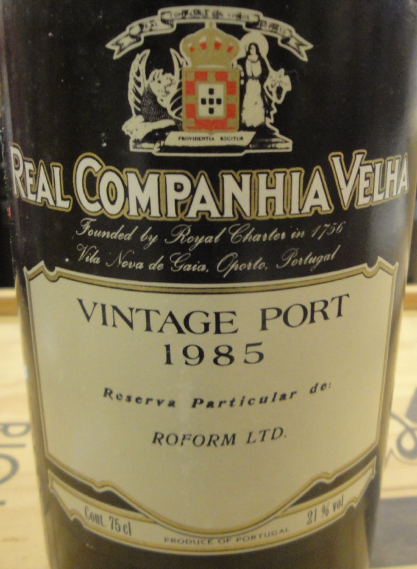 Real Companhia Velha Vintage Port 1985 Reserva Particular de Roform Ltd, x 4 bottles,