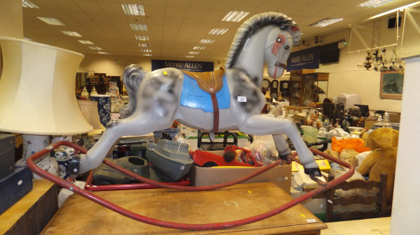 A Tri-ang Toys rocking horse on sleigh base