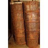 "The Pictorial Bible, Old and New Testaments" by JOHN KITTO, volumes 1 - 4,leather bound,