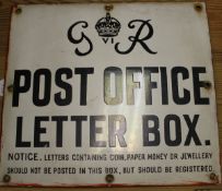 George VI enamel post office letter box sign