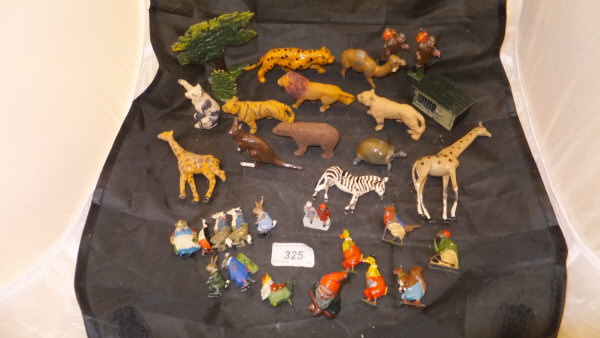 A large collection of Britain's and other painted hollow cast figures including various zoo animals, - Image 7 of 8
