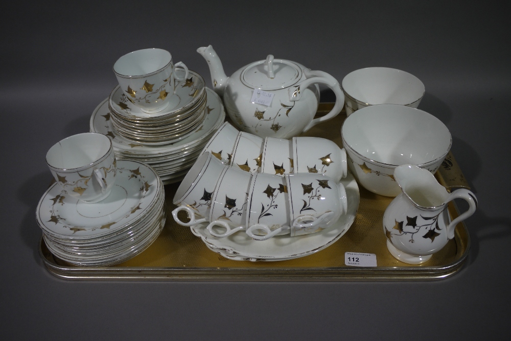 A Staffordshire porcelain part tea service,