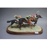 A Border Fine Arts resin group The Winning Post, 39/250, copyright 1988,
