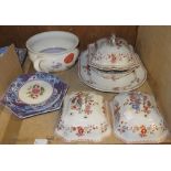 A small quantity of Copeland Late Spode Ironstone pottery comprising meat dish,