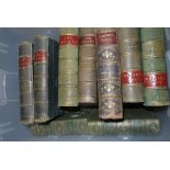 A box of mixed books including eight volumes of The Quiver, one volume of Shakespeare's Works,