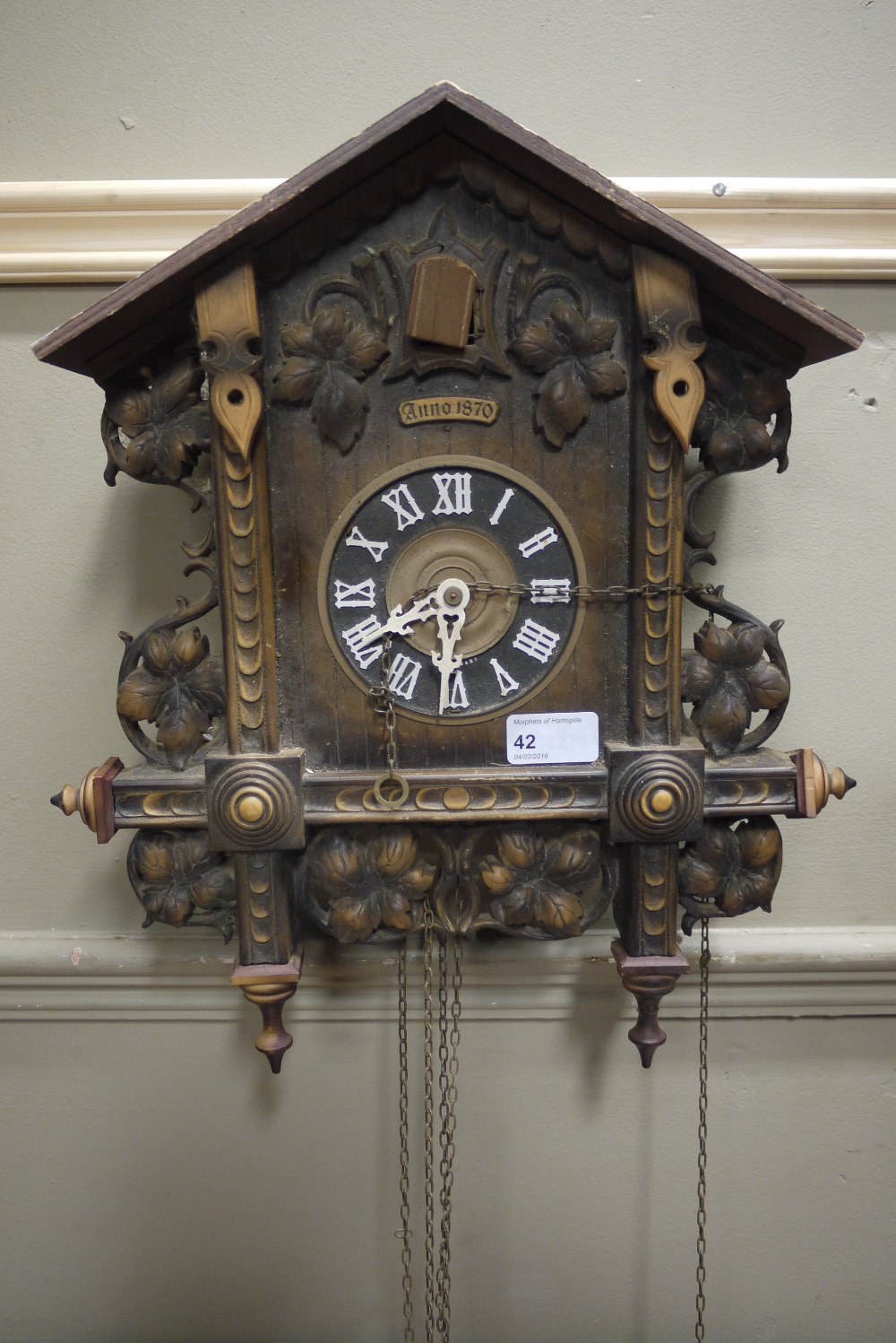 A 20th century Black Forest style cuckoo clock